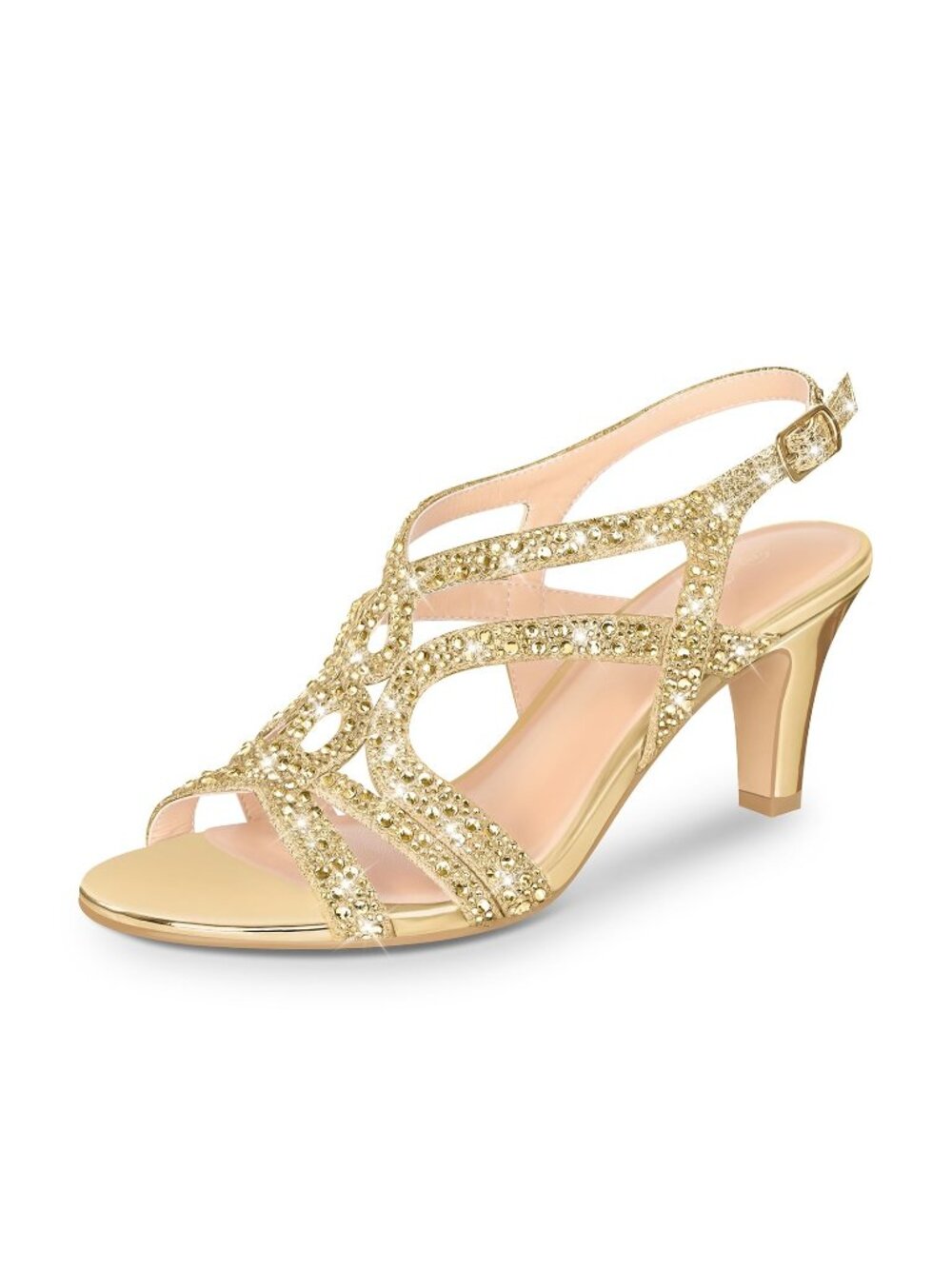 Pizz Annu Amelia Size 7 Sandals Heeled Rhinestone Strappy Design Luxurious Look